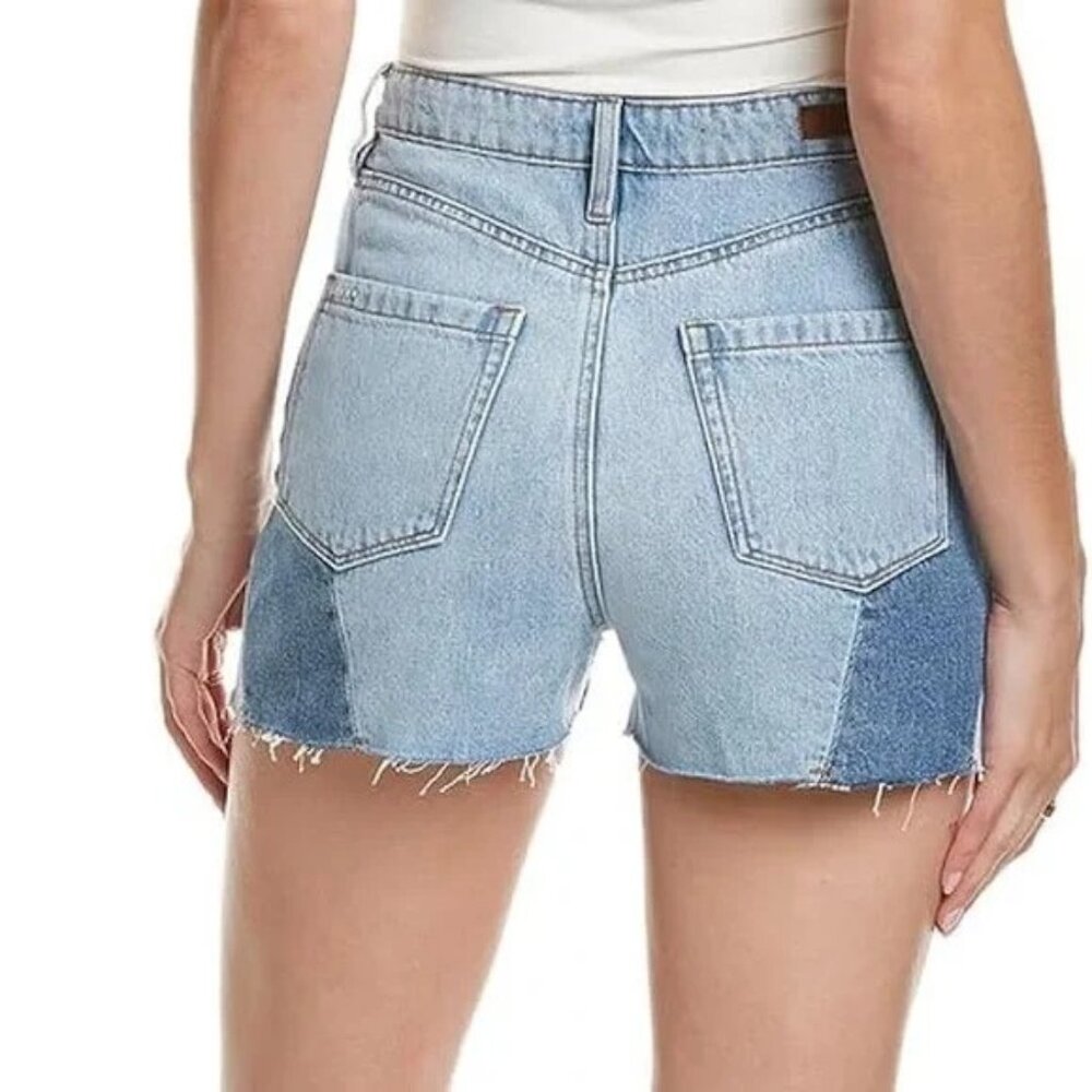 Blank NYC The Reeve High-Rise Ribcage Patchwork Denim Shorts - Picture 5 of 15